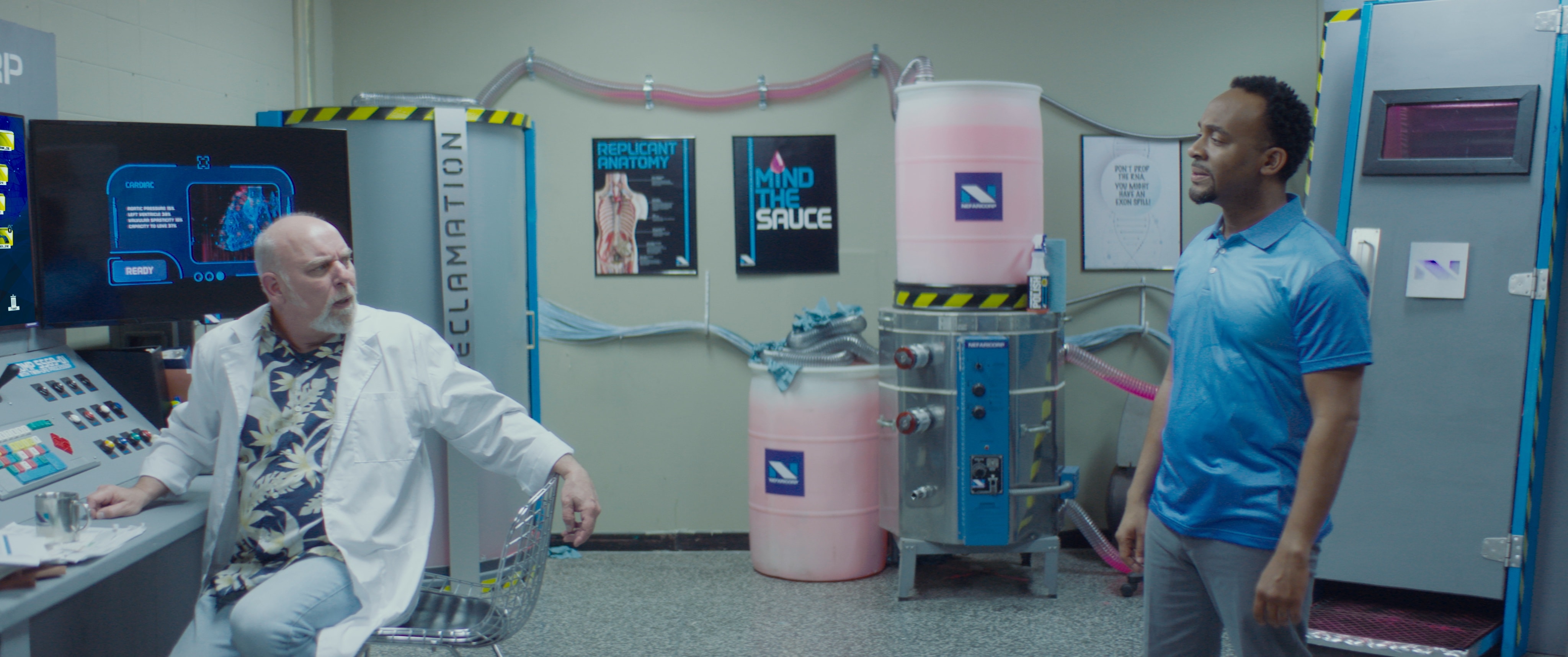 Clone Cops production still 18 - behind the scenes scene from the 2025 indie sci-fi comedy film Clone Cops featuring action and comedy